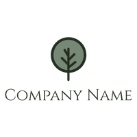 Business logo with a tree in the shape of a circle - Landscaping