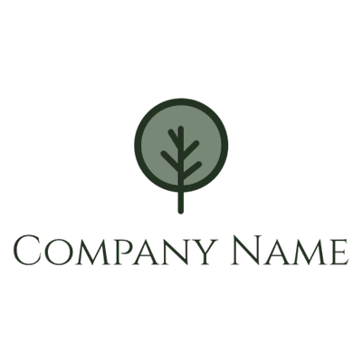 Business logo with a tree in the shape of a circle - Medio ambiente & Ecología