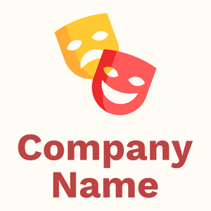 Theatre masks on a Floral White background - Entertainment & Kunst