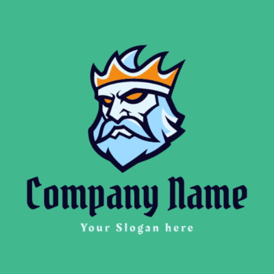 angry king head sports team logo - Spelletjes & Recreatie