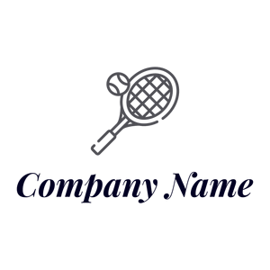 Tennis racket logo on a White background - Spelletjes & Recreatie