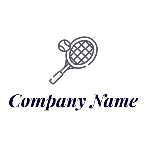 Tennis racket logo on a White background - Juegos & Entretenimiento