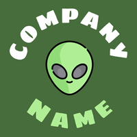 Alien on a Fern Green background - Juegos & Entretenimiento