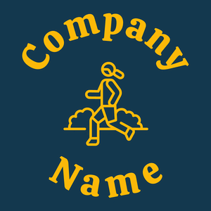 Jogging logo on a Cyprus background - Domaine sportif