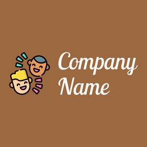 Laugh logo on a Sepia background - Abstrato