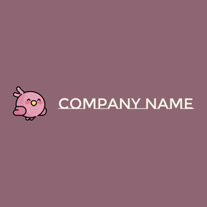 Bird logo on a Mauve Taupe background - Abstrakt