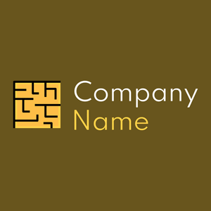 Labyrinth on a Antique Brass background - Abstrait