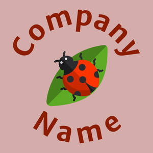 Ladybug logo on a Clam Shell background - Animali & Cuccioli