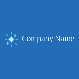 Star logo on a Cerulean Blue background - Abstrait