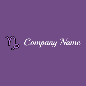 Capricorn logo on a purple background - Abstrato
