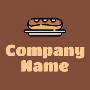 Pastry logo on a Nutmeg background - Essen & Trinken