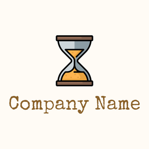 Brown Hourglass on a Floral White background