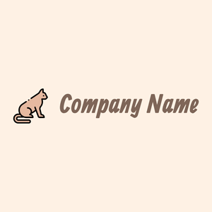 Cat logo on a Seashell background - Animales & Animales de compañía