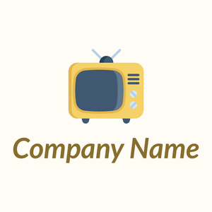 Tv logo on a Floral White background - Abstrait
