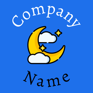 Moon logo on a Royal Blue background - Abstracto