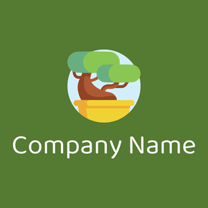 Bonsai logo on a Green Leaf background - Medio ambiente & Ecología