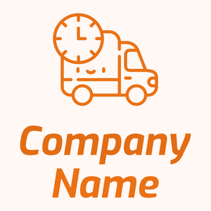 Delivery time logo on a Seashell background - Automotive & Vehicle