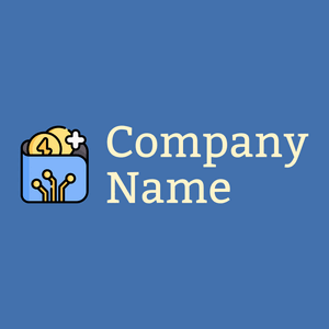 Crypto logo on a Steel Blue background - Techno