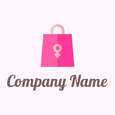 Pink bag  logo on a pink background - Arte & Intrattenimento