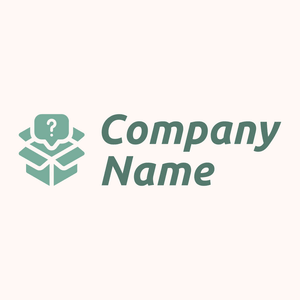 Mystery box logo on a Seashell background - Abstrait