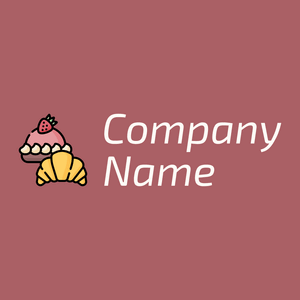Bakery logo on a Coral Tree background - Alimentos & Bebidas