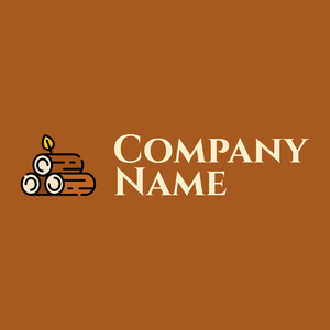 Logs logo on a Rich Gold background - Milieu & Ecologie