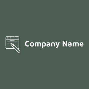 Copywriting logo on a Feldgrau background - Negócios & Consultoria