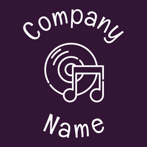 Vinyl logo on a Blackcurrant background - Abstracto