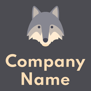 Wolf logo on a Gun Powder background - Animales & Animales de compañía