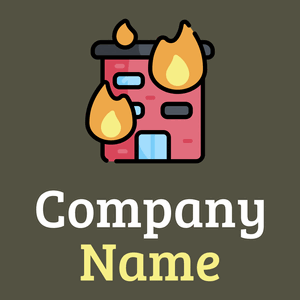 Burning building on a Millbrook background - Seguridad