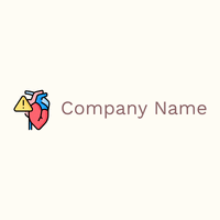 Heart disease logo on a Floral White background - Medical & Farmacia