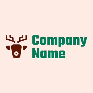 Deer logo on a Misty Rose background - Animales & Animales de compañía