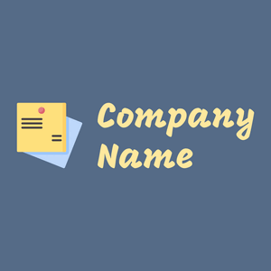 Post it logo on a Kashmir Blue background - Abstrait