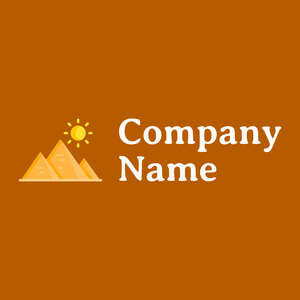 Pyramids logo on a Tenne (Tawny) background - Abstract