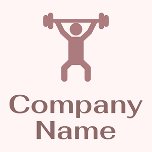 Weightlifting logo on a Snow background - Sport