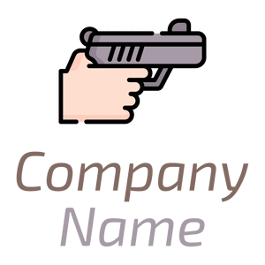 Gun and hand logo on a white background - Política