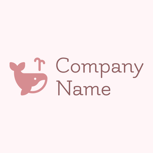 Whale logo on a Lavender Blush background - Abstracto