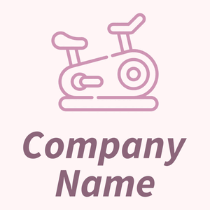 Stationary bicycle logo on a beige background - Medical & Pharmaceutical