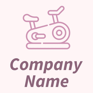 Stationary bicycle logo on a beige background - Medizin & Pharmazeutik