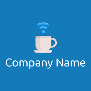 Coffee logo on a Denim background - Alimentos & Bebidas