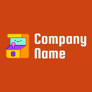 Arcade machine logo on a Harley Davidson Orange background - Abstrait