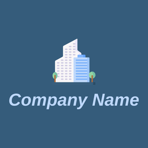 Office center logo on a blue background - Architectural