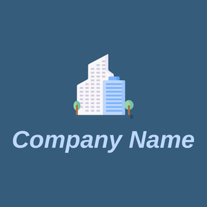 Office center logo on a blue background - Domaine de l'architechture