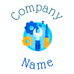 Repair service logo on a White background - Bau & Werkzeuge