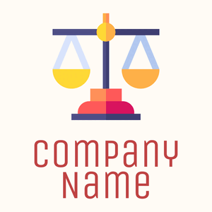 Law scale logo on a Floral White background - Entreprise & Consultant