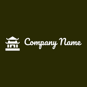 Monument logo on a Dark Green background - Abstrait