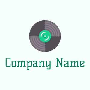 Vinyl logo on a Mint Cream background - Abstracto