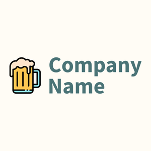 Beer logo on a Floral White background - Cibo & Bevande