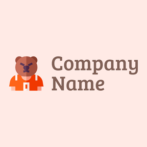 Mascot logo on a Misty Rose background - Entretenimento & Artes