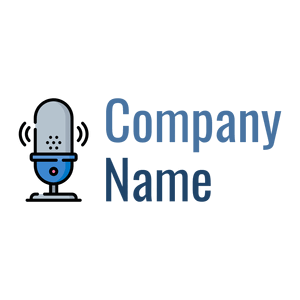 Microphone logo on a White background - Arte & Entretenimiento